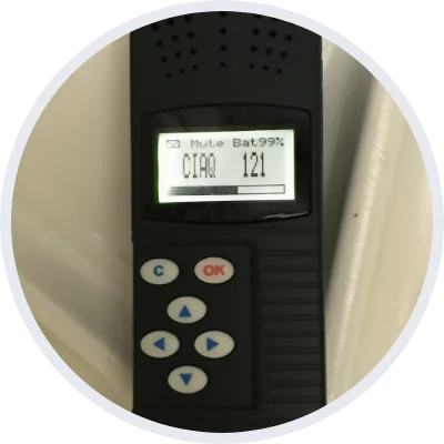 ELEOZON未使用時の洗濯槽のニオイ測定時の写真